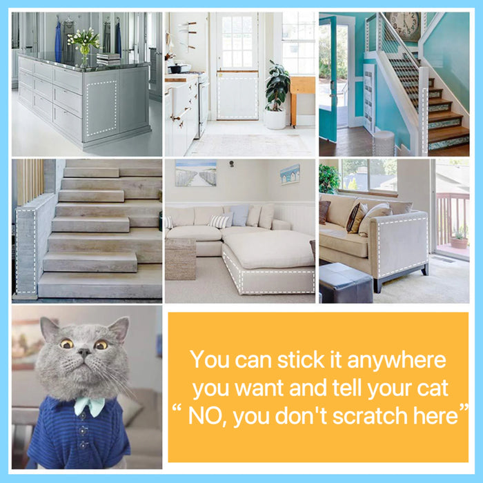 Anti-Scratch Tape for Cats! Furniture Protectors for Cats, Transparent Self-Adhesive Pet Training Tape